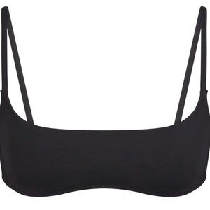 SKIMS Signature Swim Micro Scoop Bikini Top XL Onyx